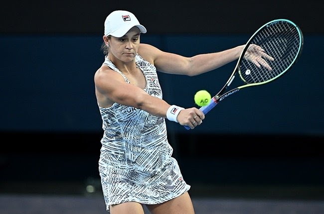 Ash Barty in action in the Semi-Final at the 2022 Australian Open