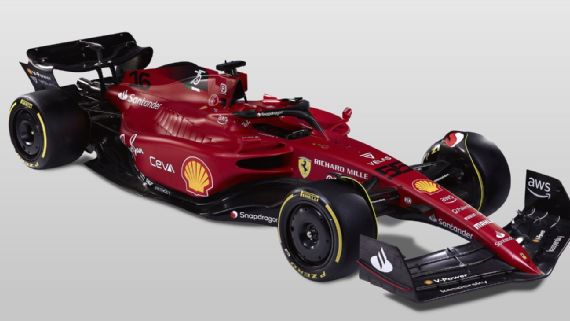 Ferrari's new F1 car liveries , the F1-75
