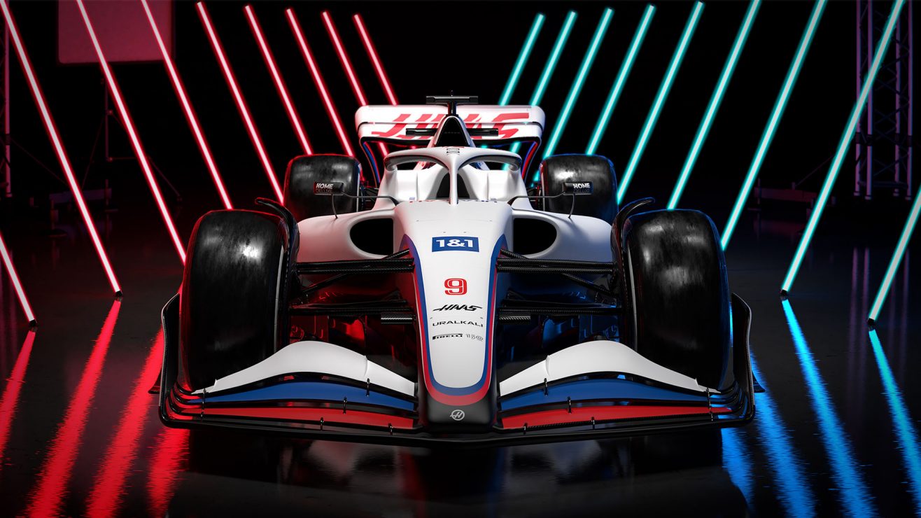 Haas 2022 liveries Formula 1 car, the VF-22