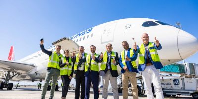 Cape Town welcomes the prestigious 787-9 Dreamliner aircraft